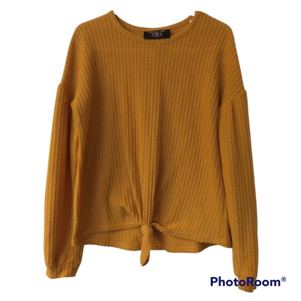 Girl's It's Our Time Mustard Yellow Long Sleeve Shirt Size S (6/7)